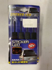 Sticker Led 4 stuks Blauw