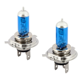 SuperWhite Blauw H4 60-55W/12V/4000K Halogeen Lampen, set à 2 stuks (E13)