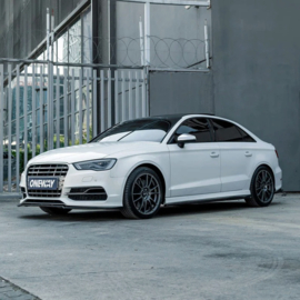 Oneway Set Sideskirts passend voor Audi S3 8V/8V Facelift Sedan/Cabrio 2013-2020 - Glanzend zwart