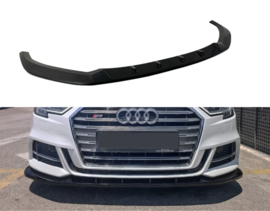 Motordrome Voorspoiler passend voor Audi A3 (8V) S-Line/S3 Hatchback/Sportback 2016-2020 Facelift (ABS Glanzend zwart)