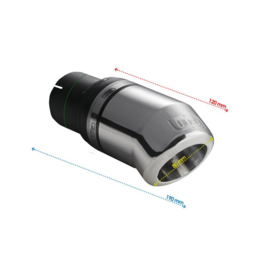 Ulter Sport Uitlaatsierstuk - Rond Ø80mm Down - Lengte 120mm - Montage ->50mm - RVS