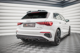 Maxton Design CENTRALE ACHTERSPLITTER (MET VERTICALE SPIJLEN) AUDI A3 S-LINE SPORTBACK 8Y
