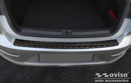 Zwart RVS Achterbumperprotector passend voor Volkswagen Arteon Shooting Brake incl. eHybrid 2020- 'Ribs'