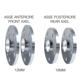 Simoni Racing Aluminium Spoorverbreder Set - 2x12mm(VA) - 2x12mm(AA) (Naaf 72,6mm) inclusief wielbouten - passend voor BMW diversen