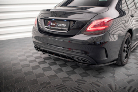 Maxton Design Achtersplitter (met verticale stangen) Mercedes-Benz C AMG-Line W205 Facelift
