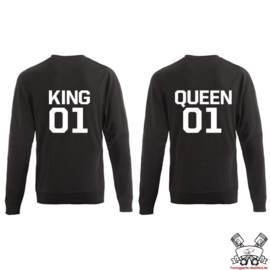 Sweater King & Queen + rugnummer