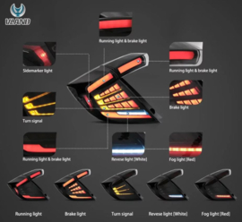 VLAND LED-achterlichten voor 2016-2021 Honda Civic Hatchback (FK7) Type R (FK8)