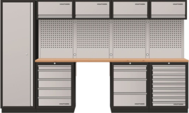 Werkplaatsmeubilair 4 Elementen (Inox Werkblad)