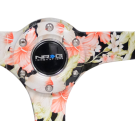NRG Innovations Stuur 350/76mm Leer Digital Floral