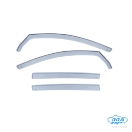 DGA Zijwindschermenset passend voor Volkswagen Golf VI HB 5-deurs 2008-2012 (4-delig) (Smokegrey)
