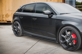 Maxton Design SIDESKIRTS DIFFUSERS V.2 AUDI RS3 8V SPORTBACK FACELIFT Gloss Black
