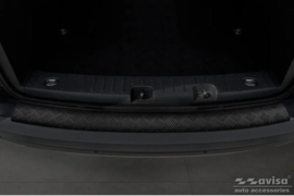 Matzwart Aluminium Achterbumperprotector passend voor Volkswagen Caddy 2004-2015 & FL 2015-2020 'Riffled Plate'