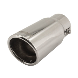 Simoni Racing Uitlaatsierstuk Rond/Schuin RVS - Ø76xL180mm - Montage ->64mm