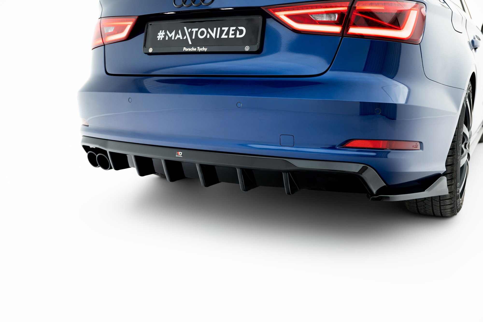 Maxton Design Achterspoiler Audi A3 Sedan 8V (uitvoering met dubbele uitlaatpijpen aan één kant)