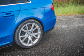Maxton Design ZIJSPLITTERS ACHTER AUDI S4 / A4 S-LINE B8 SEDAN Gloss Black