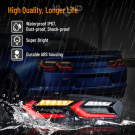 VLAND LED-achterlichten voor 2019-2024 Chevrolet Camaro Kleur: Helder gerookt