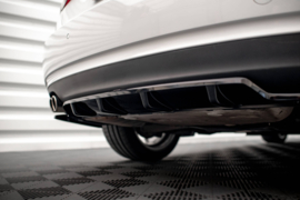 Maxton Design CENTRALE ACHTERSPLITTER (MET VERTICALE SPIJLEN) AUDI A5 COUPÉ 8T FACELIFT Gloss Black