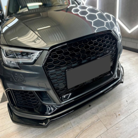 Oneway Voorspoilerlip passend voor Audi RS3 8V Sedan/Sportback Facelift 2017-2020 - Glanzend zwart