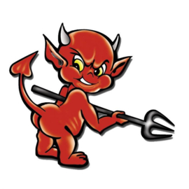 Sticker Funny Devil - 11x10.5cm