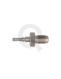 Krimp slang adapter RVS male M12 x 1,0 mm