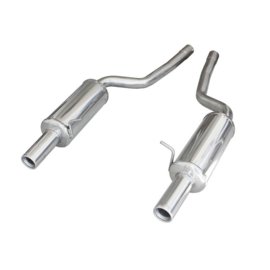 100% RVS Dubbele Sportuitlaat passend voor Audi RS6 4.2i V8 2002- Links/Rechts 80mm