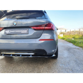 Motordrome Achterbumperskirt (Diffuser) passend voor BMW 1-Serie (F40) excl. M-Sport/M135i 2019-2024 (ABS Glanzend zwart)