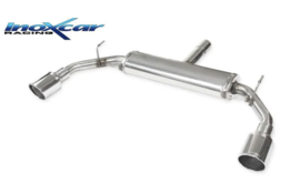 InoXcar 100% RVS Dubbele Sportuitlaat passend voor Alfa Romeo Giulietta 1750Tbi (240pk) 2016- 110mm X-Race (Ø60mm)