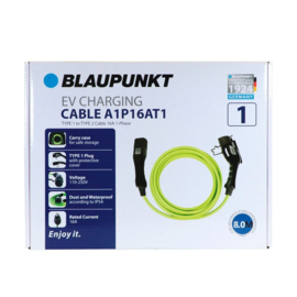 Blaupunkt Electric Vehicle Laadkabel Type1>2 16A 1ph A1P16AT1 8m