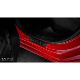 Zwart RVS Instaplijsten passend voor Opel Corsa F HB 5-deurs 2019- 'Special Edition' - 4-delig