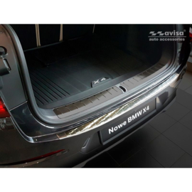 RVS Achterbumperprotector passend voor BMW X4 (G02) 2018- 'Ribs'