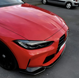 Oneway Voorspoilerlip passend voor BMW M3 G80 & M4 G82 2021- - Glanzend zwart