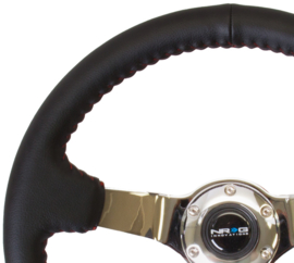 NRG Innovations Stuur 350/76mm Leer Chroom