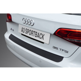 ABS Achterbumper beschermlijst passend voor Audi A3 (8V) Sportback Facelift 05/2016-04/2020 incl. S-Line/S3/RS3 - Zwart