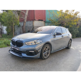 Motordrome Set sideskirts passend voor BMW 1-Serie (F40) excl. M-Sport/M135i 2019-2024 (ABS Glanzend zwart)