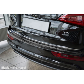 Zwart-Chroom RVS Achterbumperprotector passend voor Audi Q5 2008-2012 & 2012- 'Ribs'