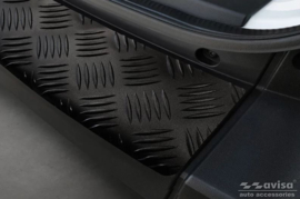 Matzwart Aluminium Achterbumperprotector passend voor Volkswagen Crafter & MAN TGE 2017- 'Riffled Plate'