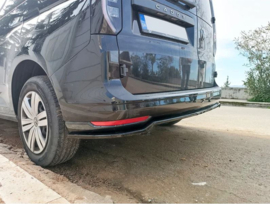 Achterbumperskirt (Diffuser) passend voor Volkswagen Caddy V Box/MPV 2020- (ABS Glanzend zwart)