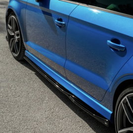 Oneway Set Sideskirts passend voor Audi S3 8V/8V Facelift Sedan/Cabrio 2013-2020 - Glanzend zwart