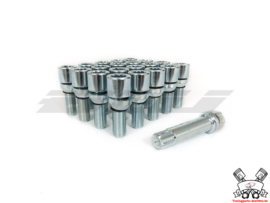 SK-Import Changeable Star Wheel Bolts M12x1.5 Steel Silver 28mm