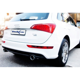100% RVS Dubbele Sportuitlaat passend voor Audi Q5 2.0 TFSi Quattro (180pk) 2010- 100mm X-Race