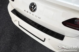 Echt 3D Carbon Achterbumperprotector passend voor Volkswagen Arteon 2017-2020 & FL 2020- 'Ribs'