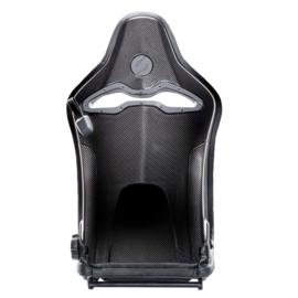 Sparco Sportstoel SPX SX - Bestuurdersversie (Links) - Zwart Leather/Alcantara + Carbon Rugleuning - Links Verstelbaar