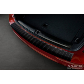 Matzwart RVS Achterbumperprotector passend voor Audi Q5 2008-2012 & 2012- 'Ribs'