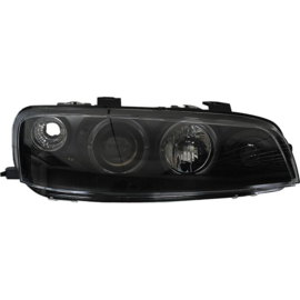 Set Koplampen passend voor Fiat Punto II 1999-2002 - Zwart - incl. Angel-Eyes