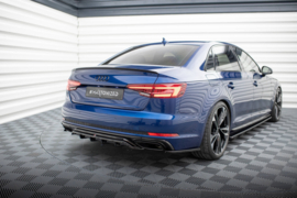Maxton Design ACHTERZIJSPLITTERS AUDI A4 COMPETITION B9 Gloss Black