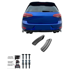 Oneway Achterbumperskirts (Hoeken) passend voor Volkswagen Golf VII (7.5) HB R 2017-2020 – Glanzend zwart