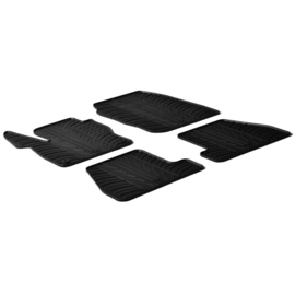 Rubbermatten passend voor Ford Focus 3/5 deurs + ST 2011-2015 (T profiel 4-delig + montageclips)
