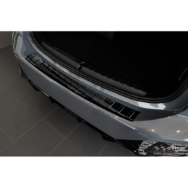 Zwart-Chroom RVS Achterbumperprotector passend voor BMW 2-Serie U06 Active Tourer M-Pakket 2021- 'Ribs'