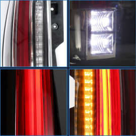 VLAND LED-achterlichten voor 2007-2014 Chevrolet Suburban/Tahoe & GMC Yukon Extra functies: zonder opstartanimatie Kleur: Rood Helder