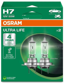 Osram Ultra Life Halogeen lampen - H7 - 12V/55W - set à 2 stuks